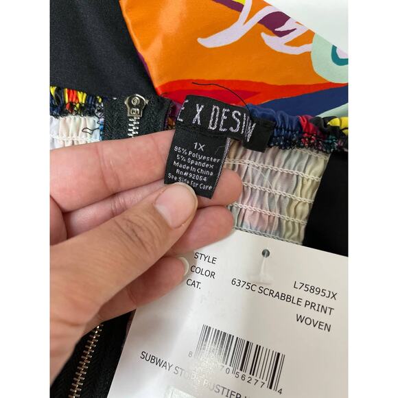 Love X Design Womens Multicolor Bustier Halter Top NEW 1X Subway Stop - Picture 10 of 12